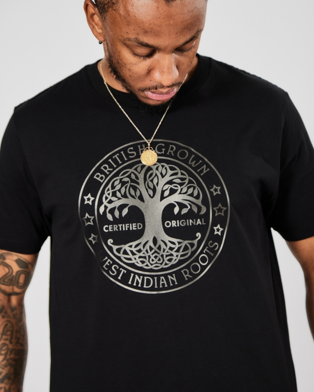 British Grown West Indian Roots Tshirt England Shirt Union Jack Caribbean Countries Flag Tree Grown and Raised Tee Unisex Regular Fit Top