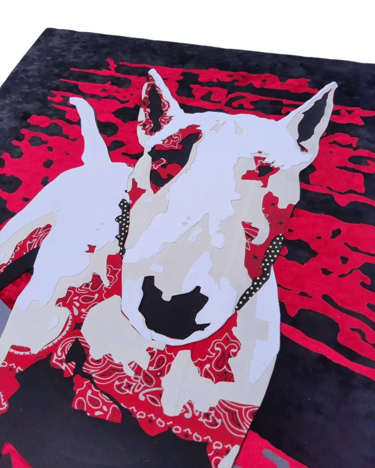 English Bull Terrier Wall Art Dog Lovers Home Decor Pet Gift Dog Art Dog Wall Art Dog lover Gift For Him Pet Dog Textile Fabric Artwork