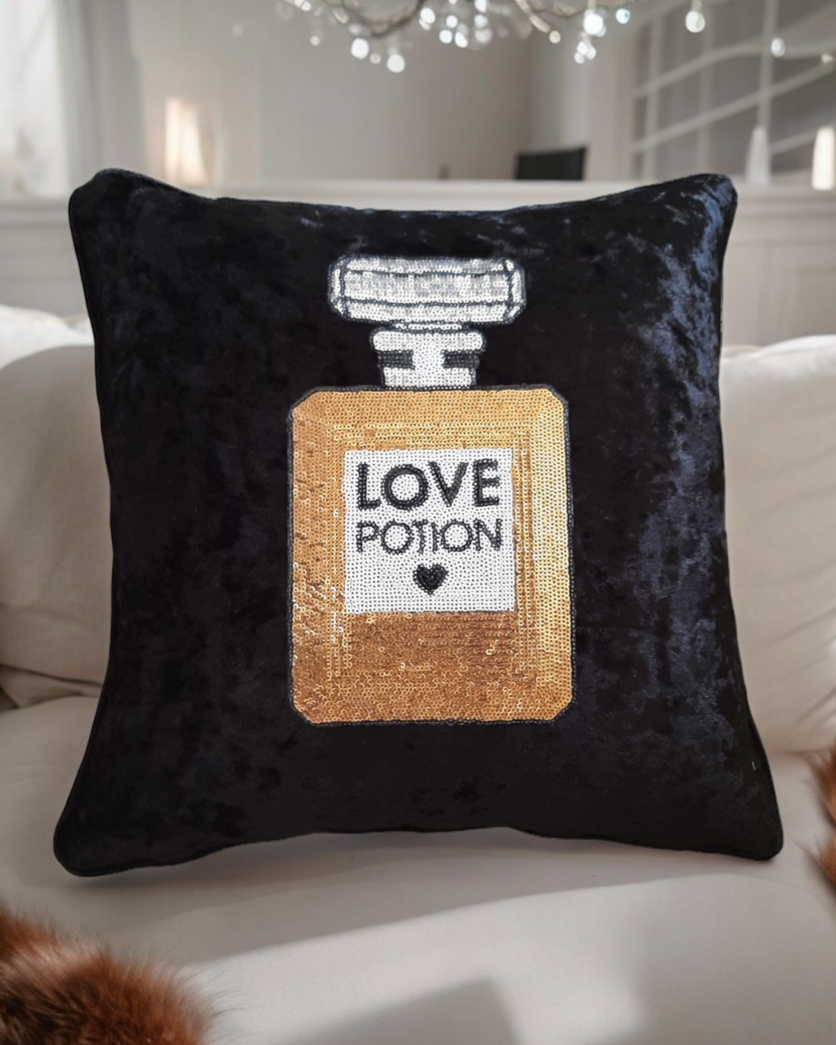 Love Velvet Cushion Cover Love Potion Premium Pillow Heart Cushion For Living Room Heart Pillow For Bedroom Luxury Decorative Cushion Gift