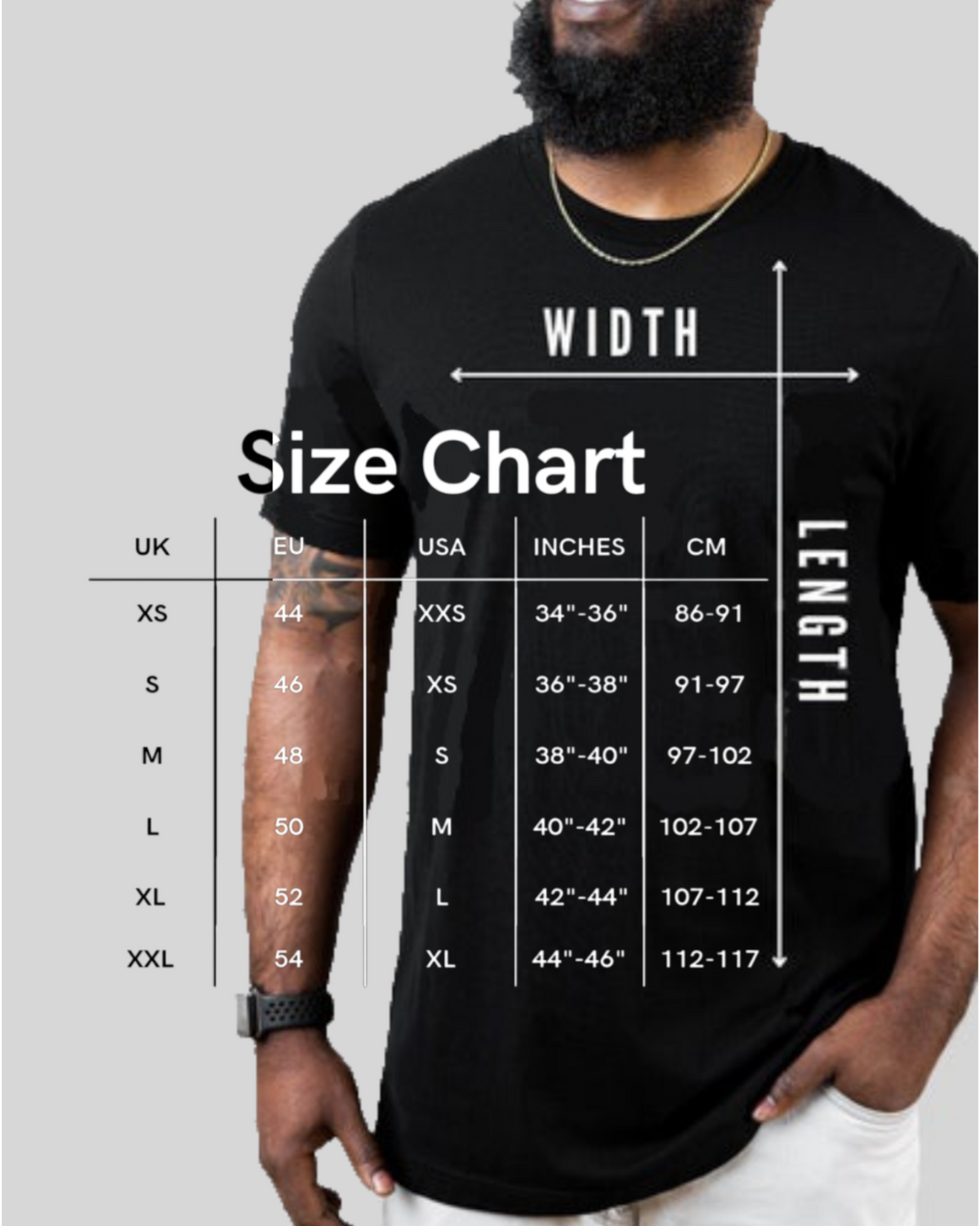 UK, EU, USA Size Chart