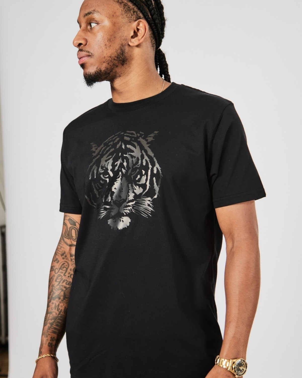 Tiger Face Tshirt Black Tiger Shirt Animal Prints Unisex Gift for Her Gift for Him Animal Face Shirts Trendy Tiger Tee Animal Lovers Gift