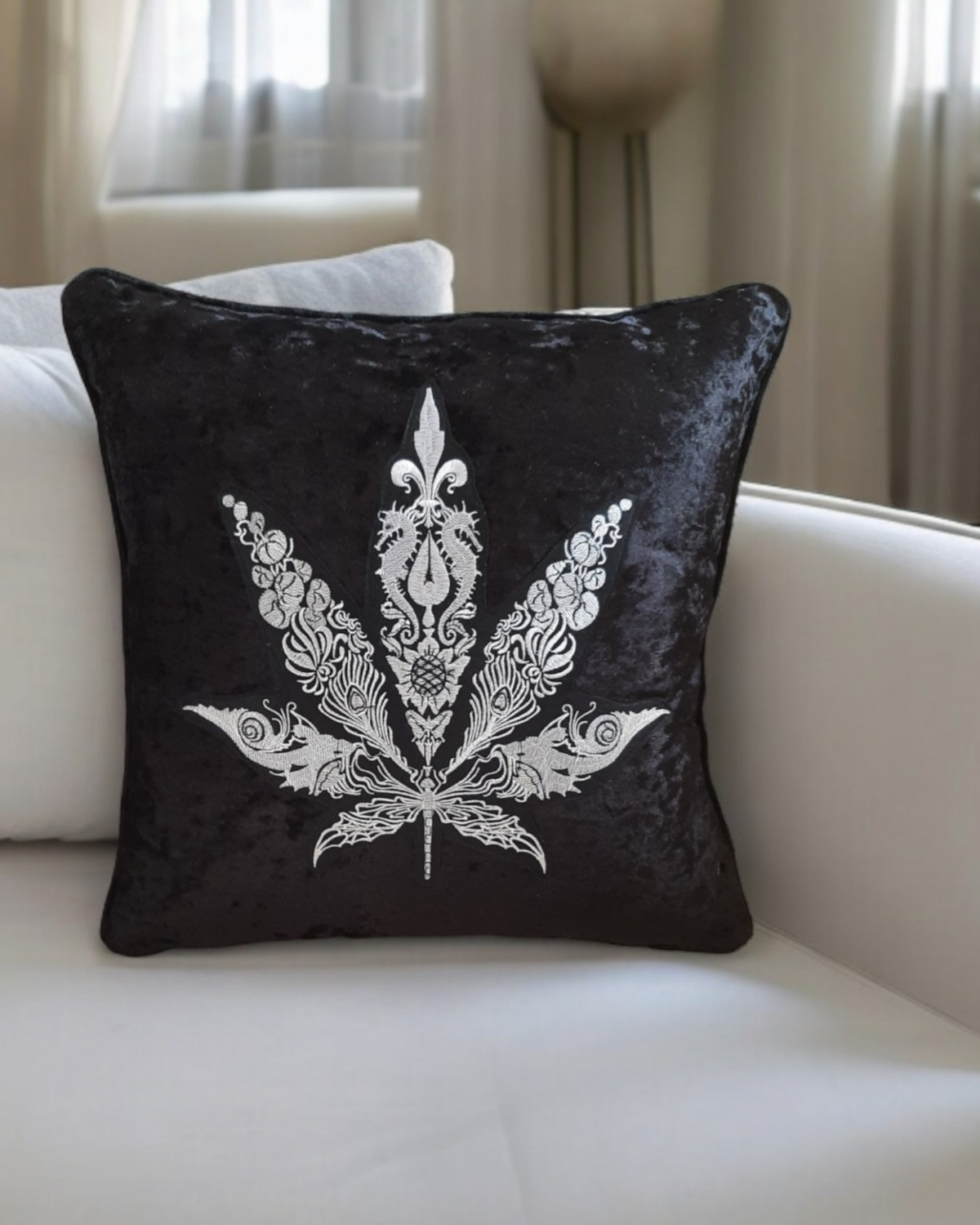 Weed Leaf Cushion Cover Cannabis Pillow Cover Weed Throw Pillowcase Marijuana Leaf 420 Cannabis Cushion Cover Home Decor MaryJane Pillowcase